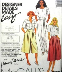 5213 SIMPLICITY EZ PALMER CULOTTES, PANTS LENGTHS  PATTERN 10